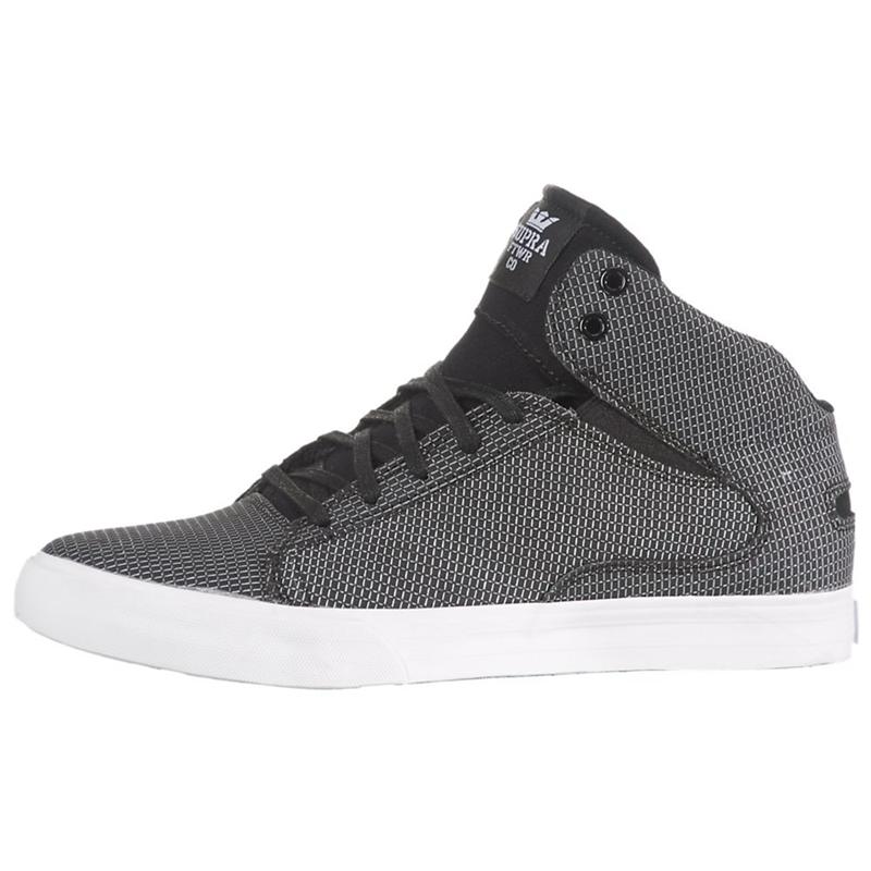 Buty Supra SOCIETY MID - Buty Skate Męskie - Czarne Białe (CKEG-12957)